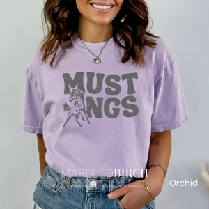 Groovy Mustangs Tee in Grey