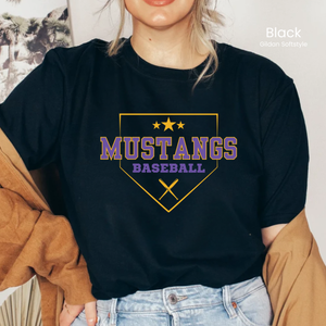 Gildan Softstyle Mustangs Baseball Tee