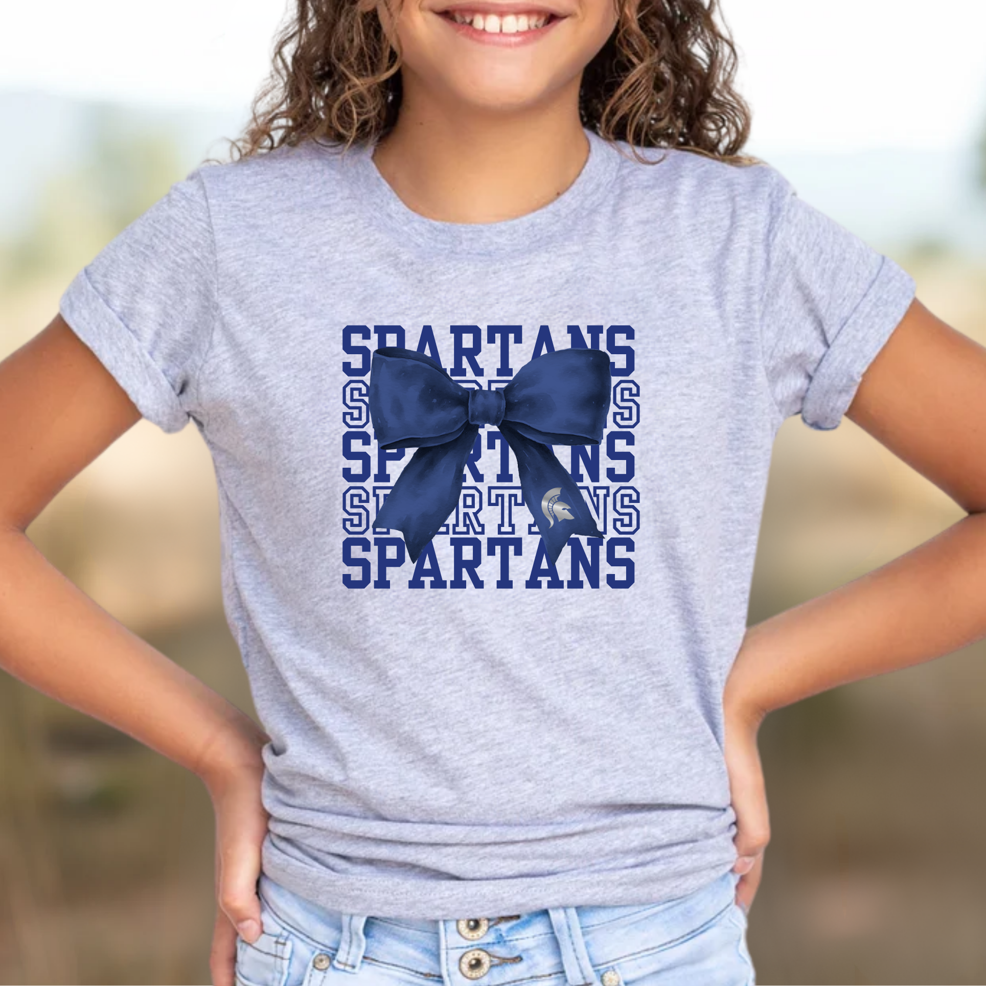 Youth Spartans Bow Tee