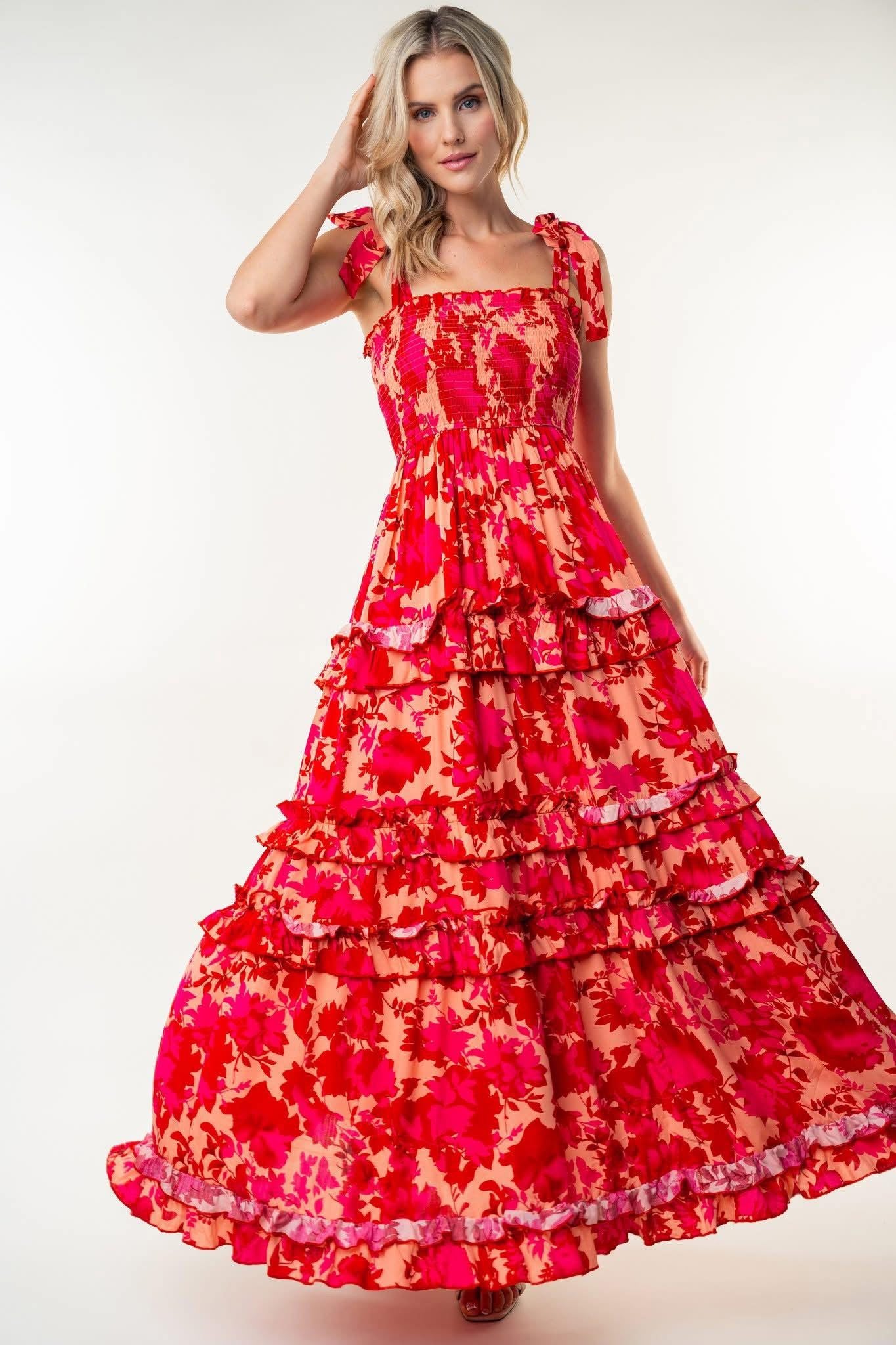 Secret Garden Tiered Maxi Dress