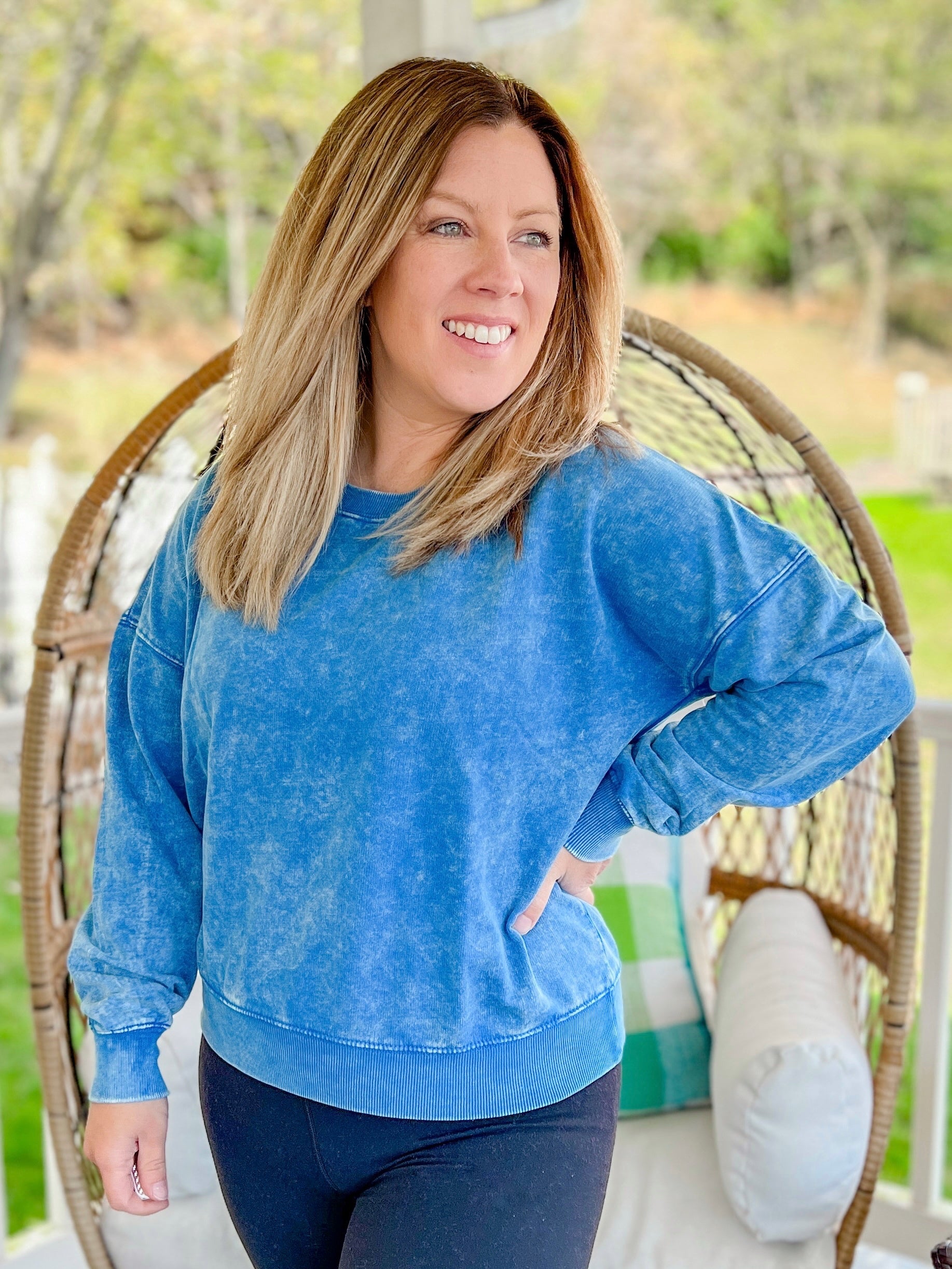 Ocean Tide Boat Neck Pullover