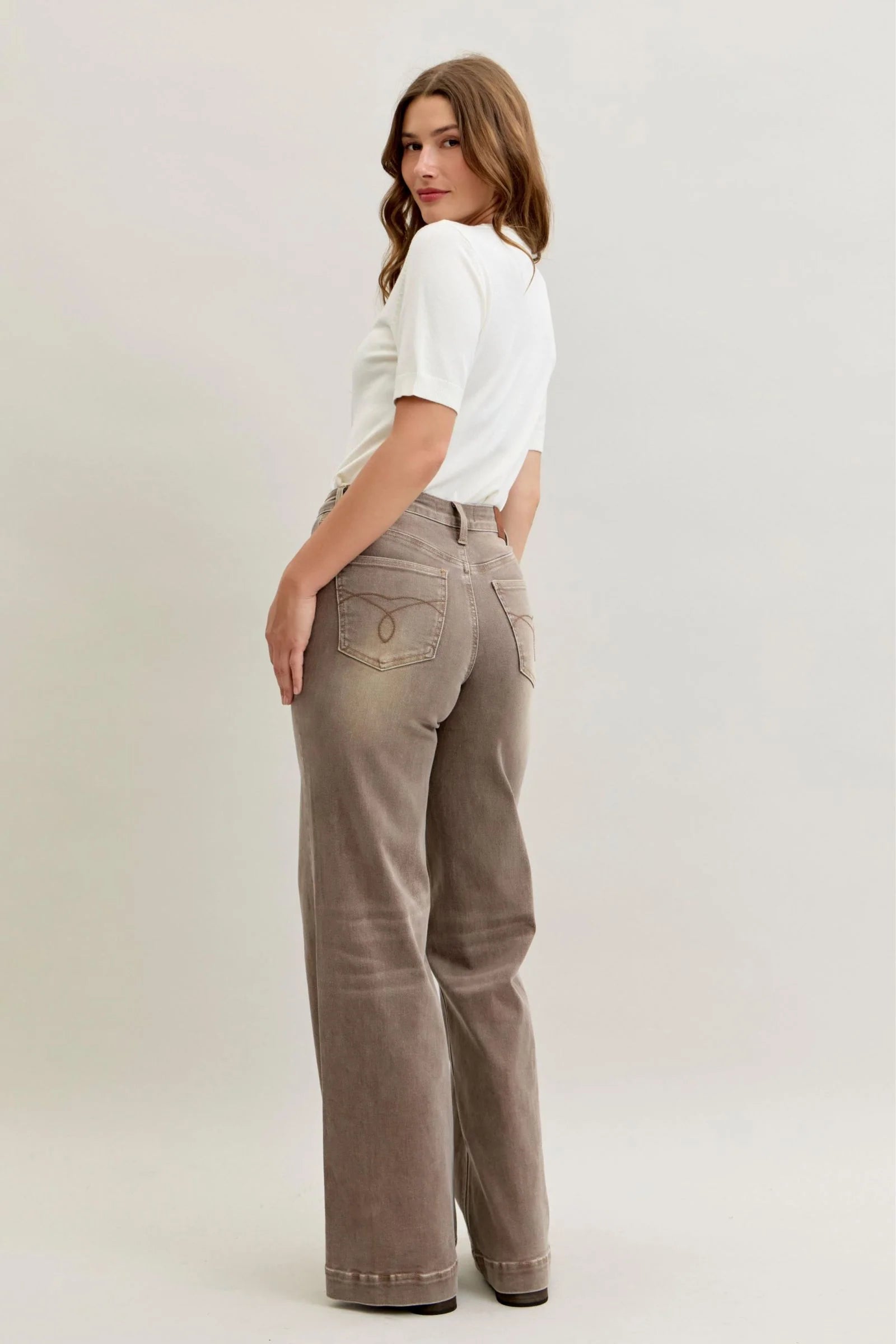 Clay Park Retro Wide Leg Judy Blue Jeans