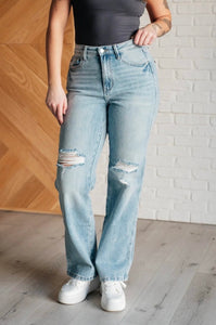 Cici High Waist Rigid Magic 90's Straight Jeans