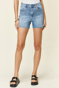 Judy Blue High Rise Rhinestone Cutoff Shorts