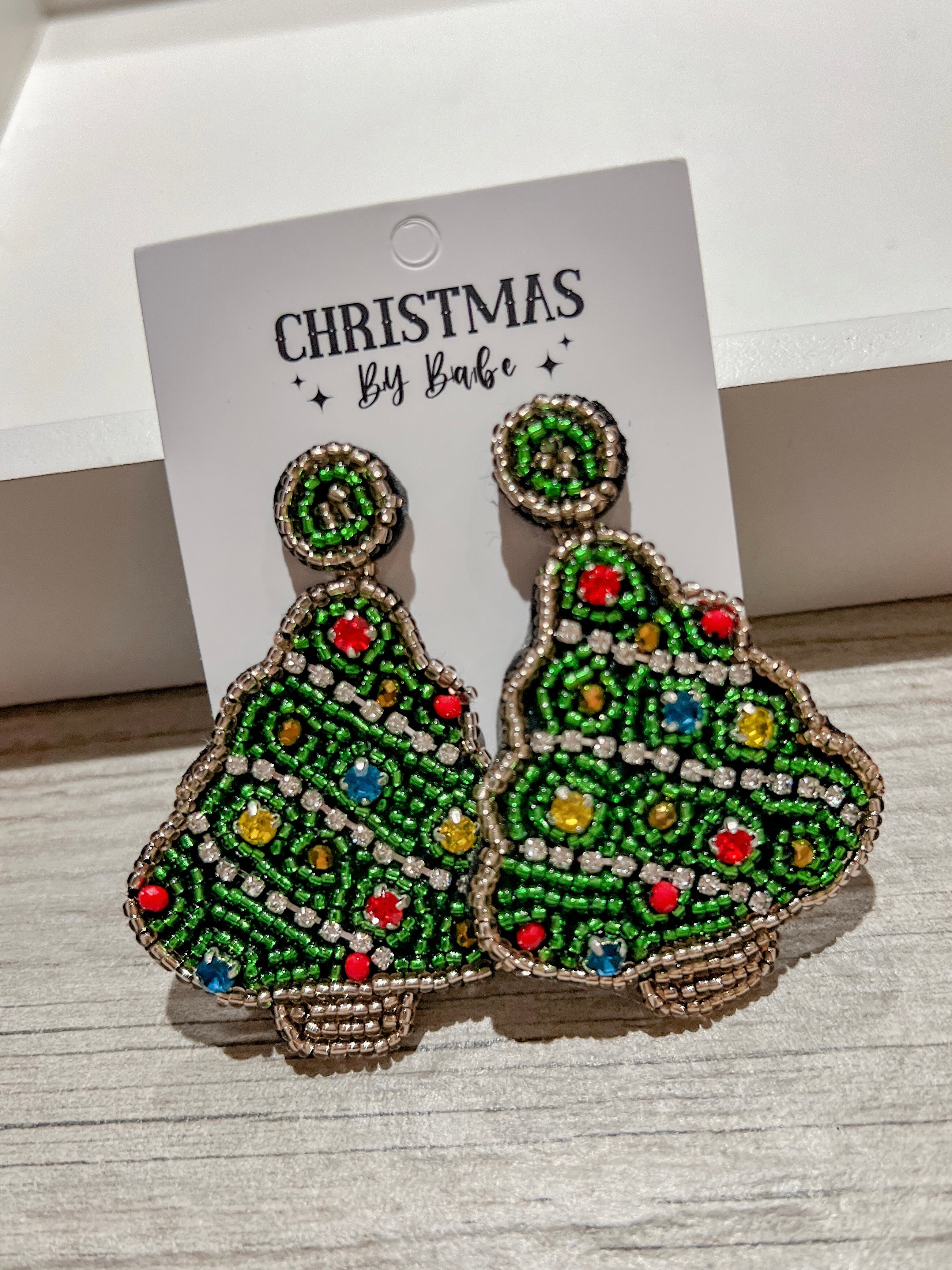 Beaded Tree Earrings
