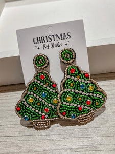 Beaded Tree Earrings