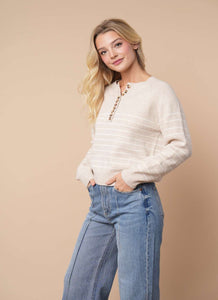 Coastal Lines Striped Knit Top