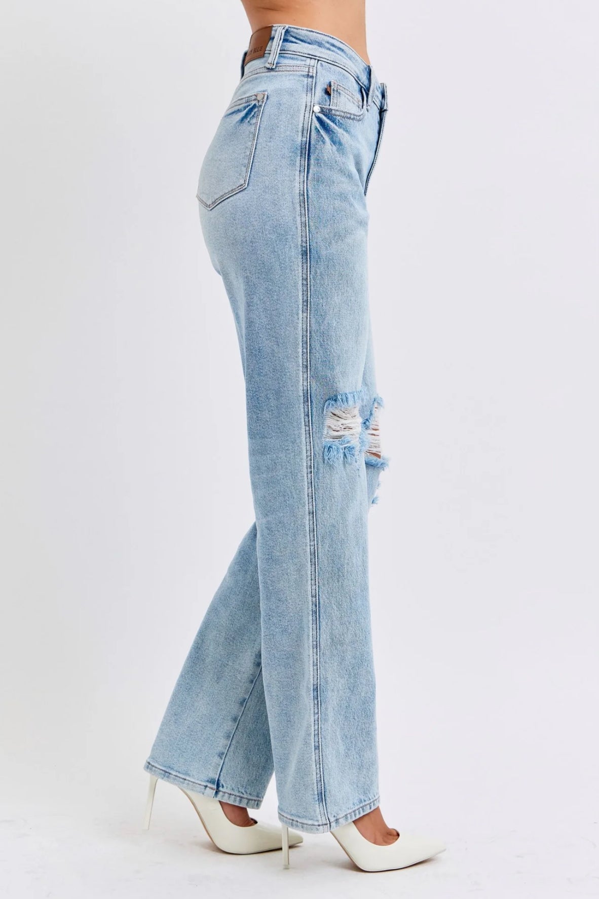 Cici High Waist Rigid Magic 90's Straight Jeans