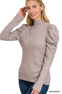 Mahogany Riffle Long Sleeve Top