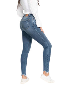 Shakira Raw Hem High Rise Skinny Jeans