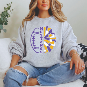 Mustangs Football + Cheer Sweatshirt