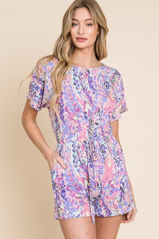 Lux Lavender Floral Romper