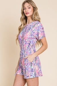 Lux Lavender Floral Romper