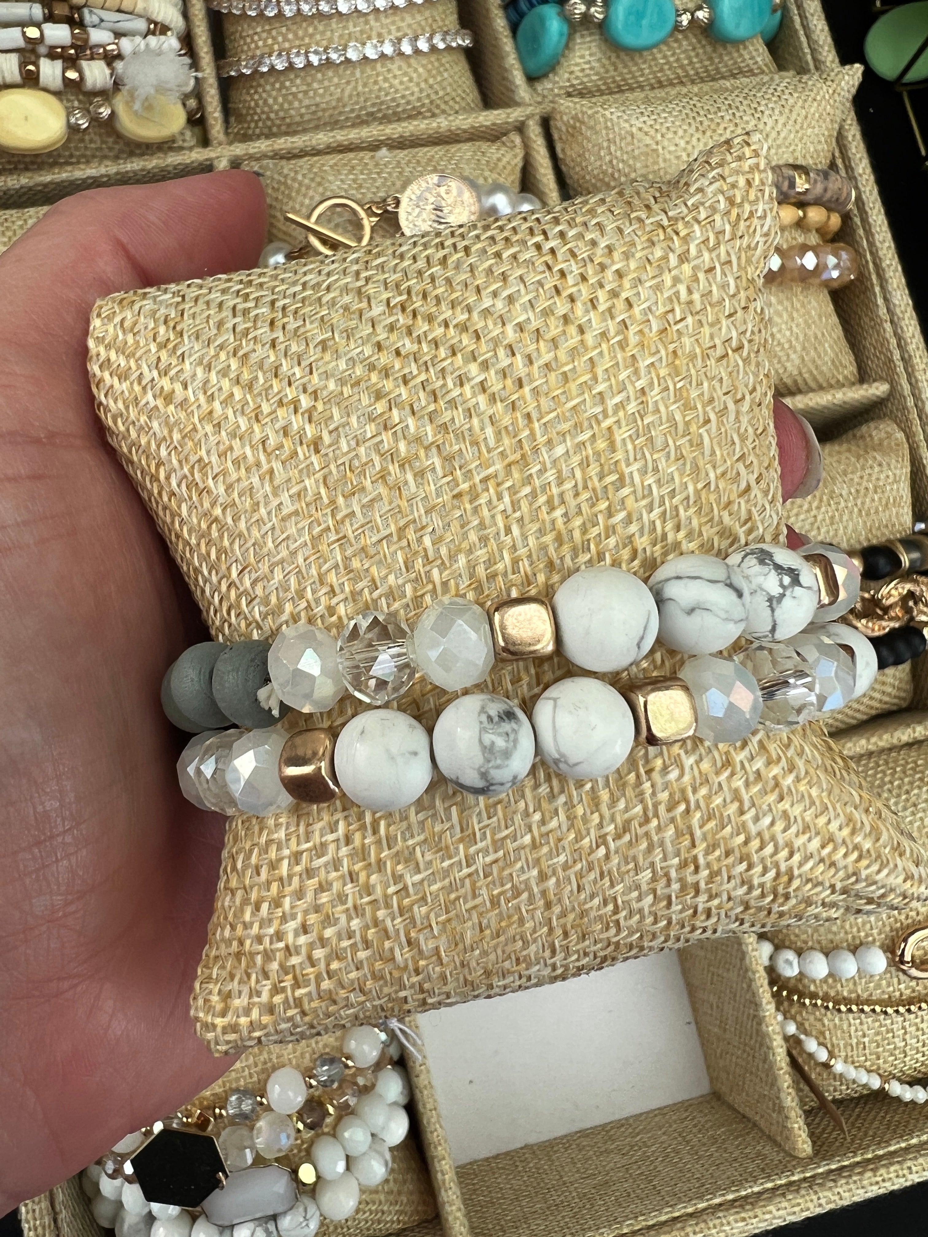 Sam Double Bead Bracelet Stack