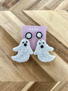 Beaded Ghost Earrings