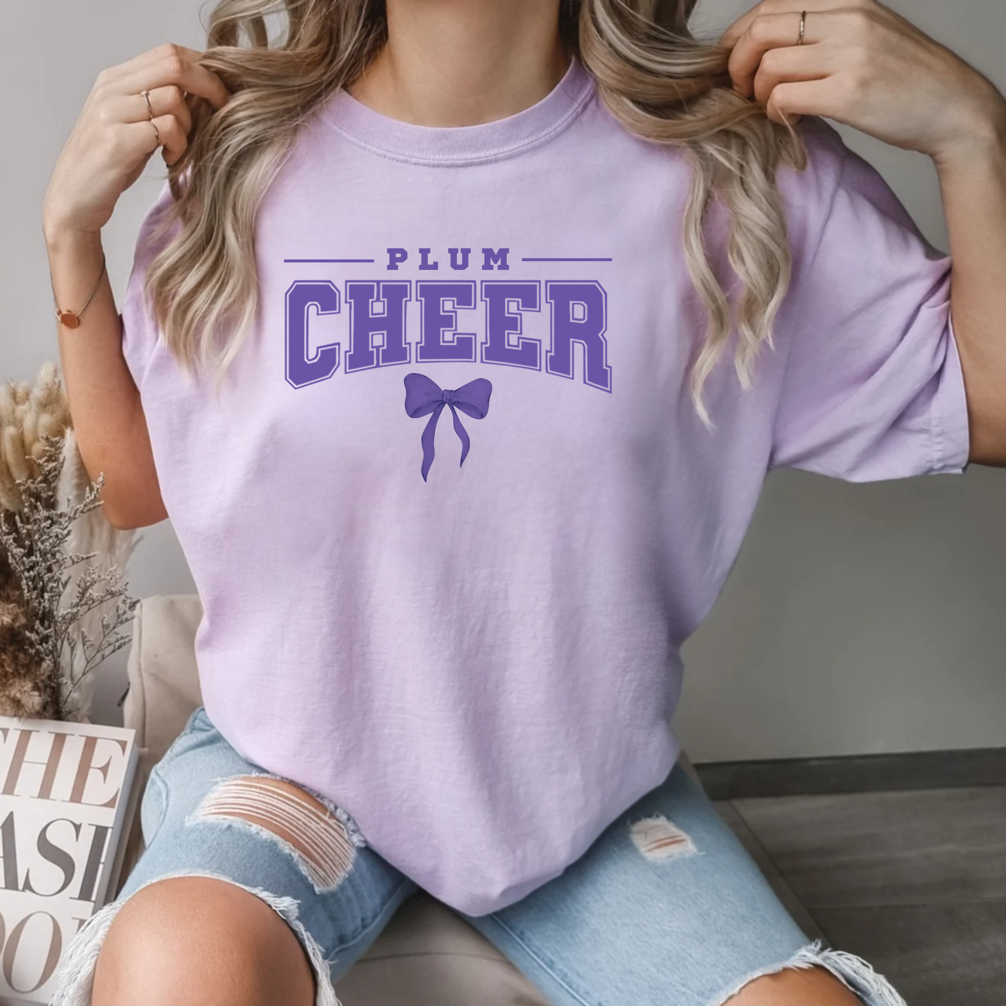 Comfort Colors Shades of Purple Plum Cheer Tee