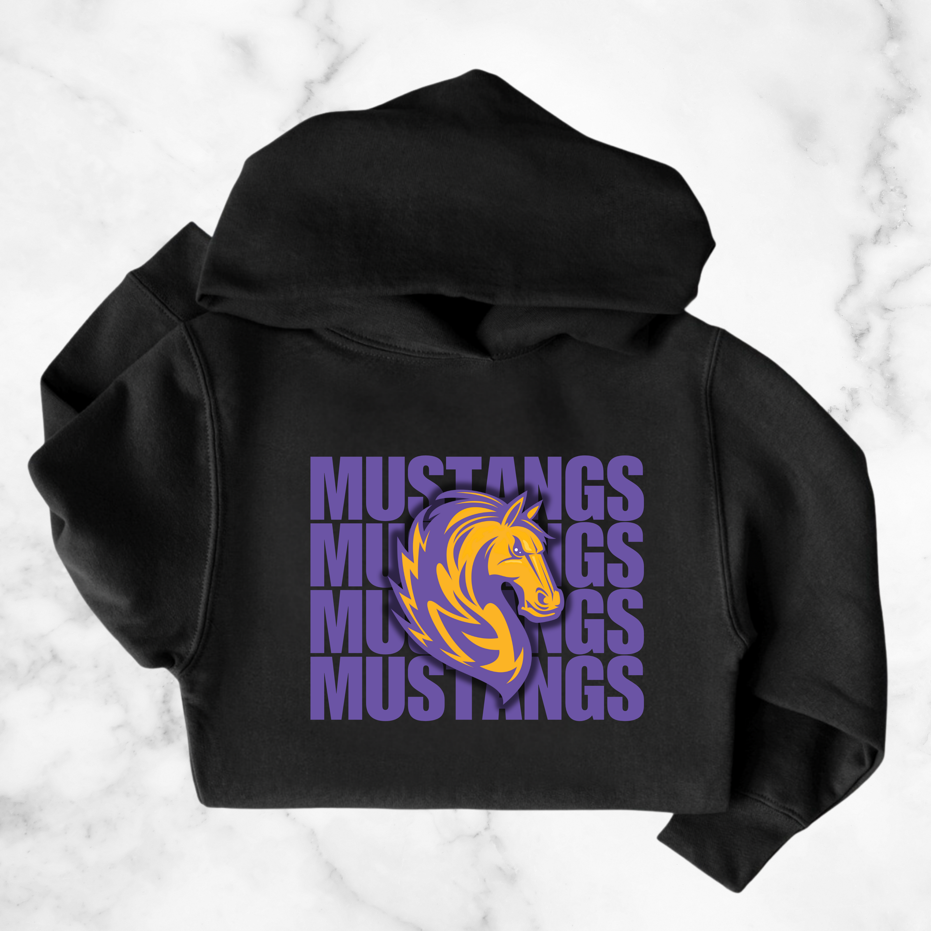 Youth Mustang Head Hoodie