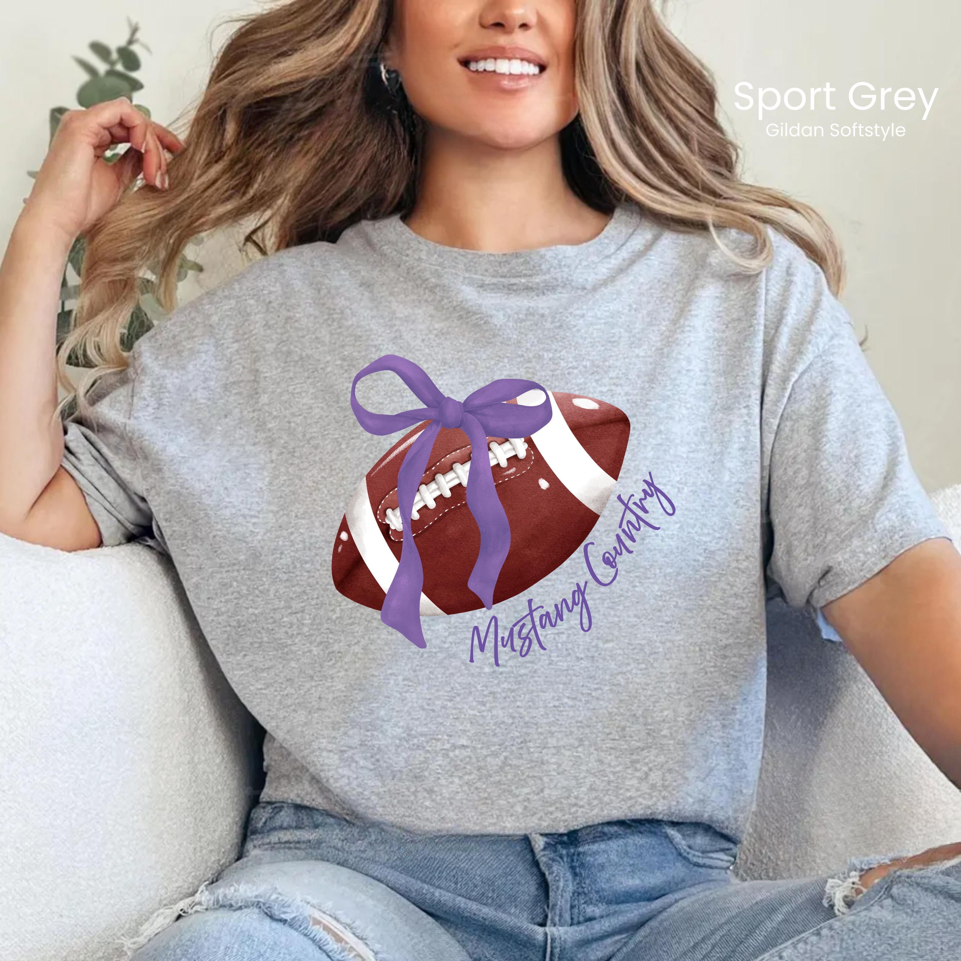 Gildan Softstyle Mustang Country Bow Tee
