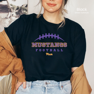 Gildan Softstyle Plum Mustangs Football Tee