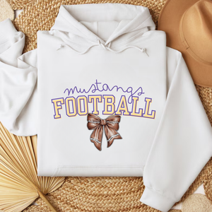 Gildan Softstyle Mustangs Football Bow Hoodie