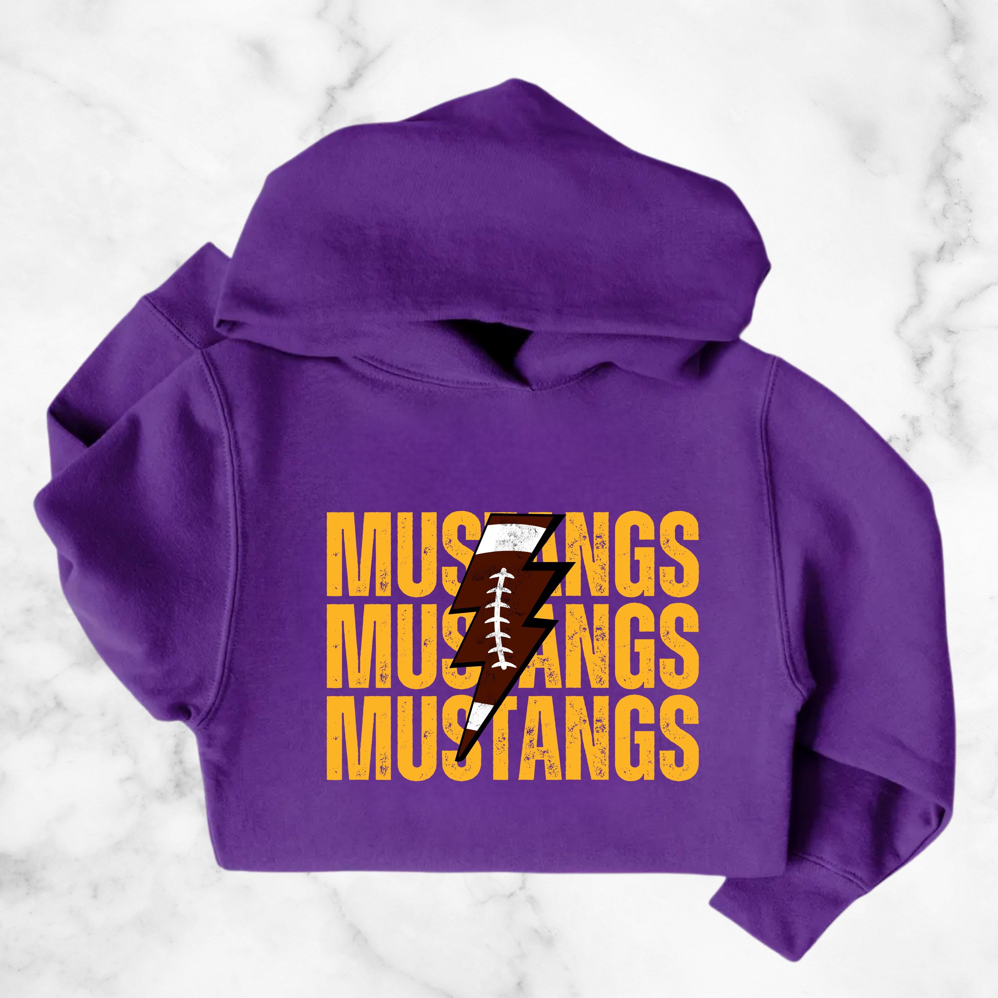 Youth Mustangs Football Lightening Hoodie