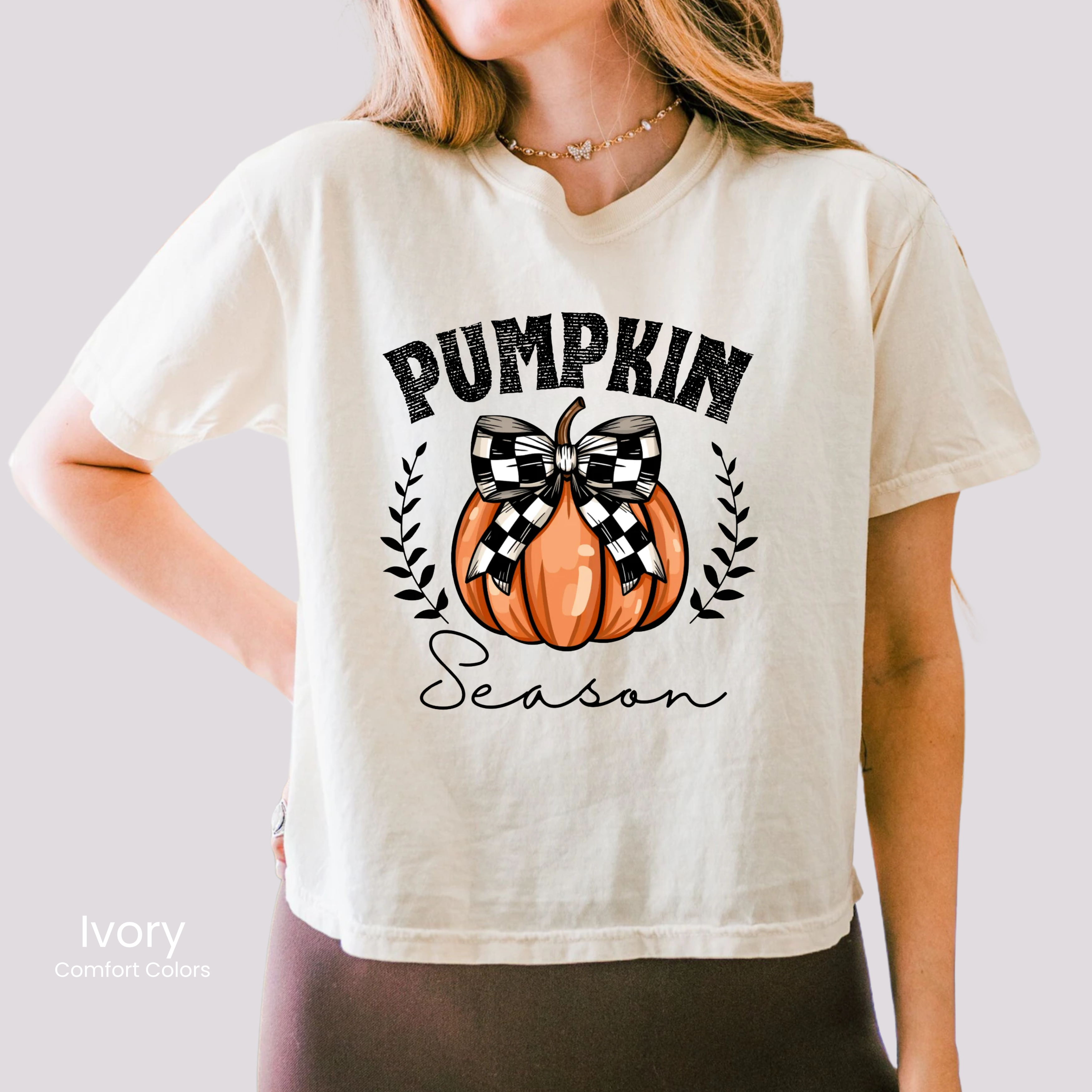 Comfort Colors Boxy Crop Pumpkin Season Tee
