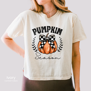 Comfort Colors Boxy Crop Pumpkin Season Tee