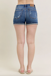 Judy Blue Mid-Rise Cell Phone Pocket Dad Shorts