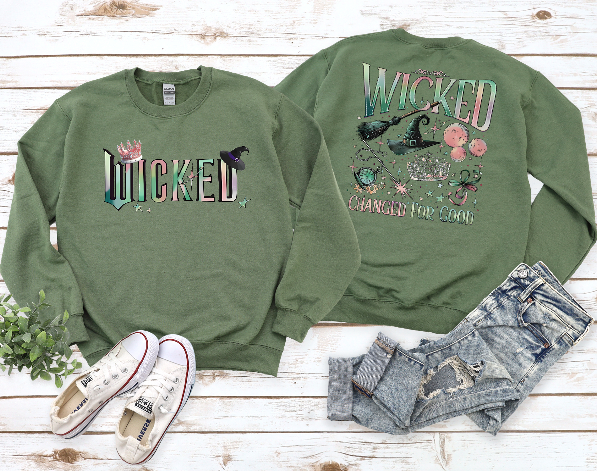 Changed For Good Sweatshirt in Military Green