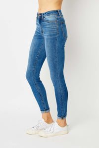 Cuffed Hem Skinny Judy Blue Jeans