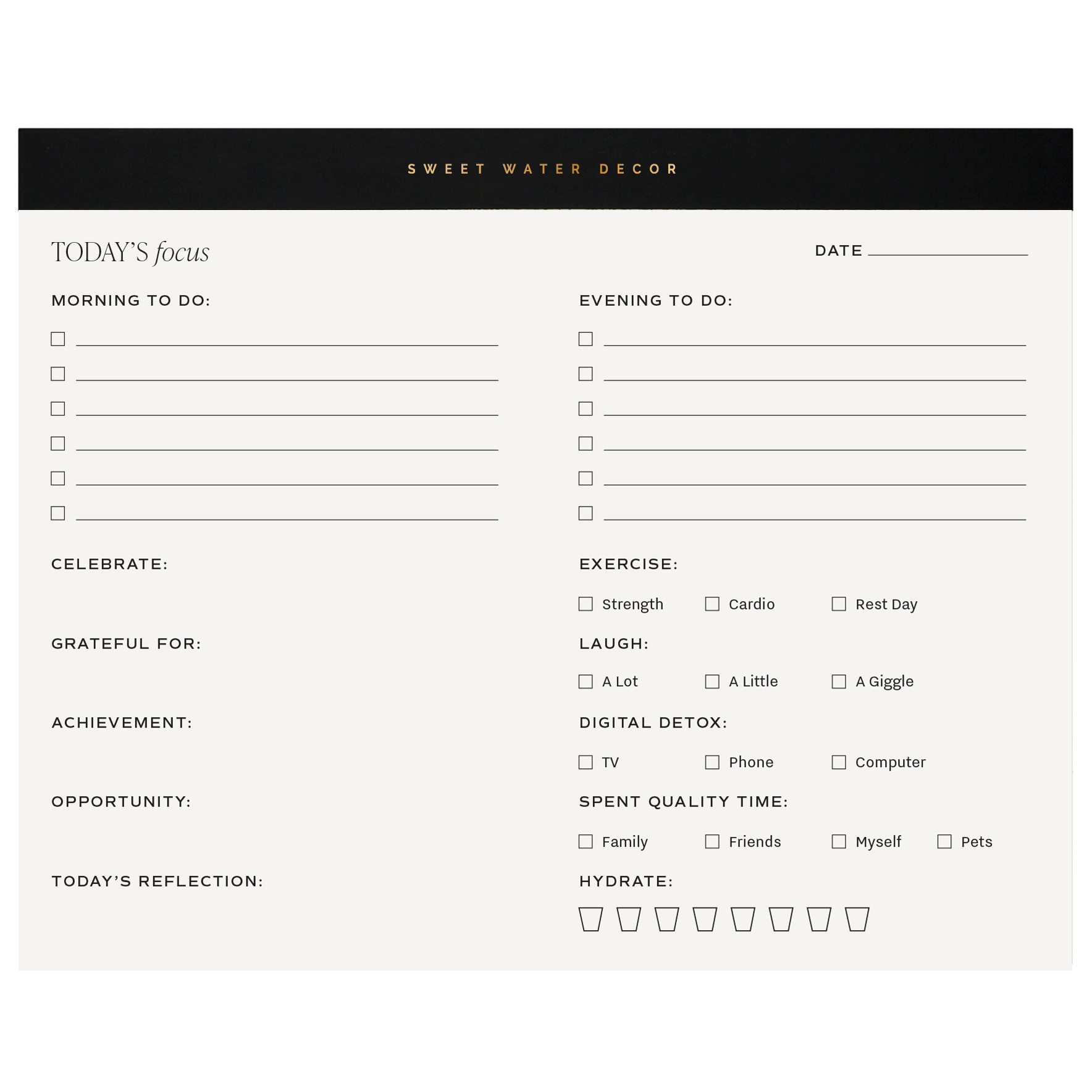 Self Care Notepad