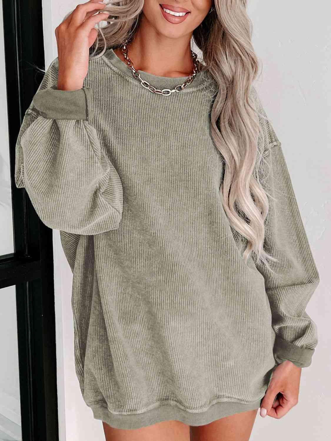 Sage Dropped Shoulder Sweatshirt
