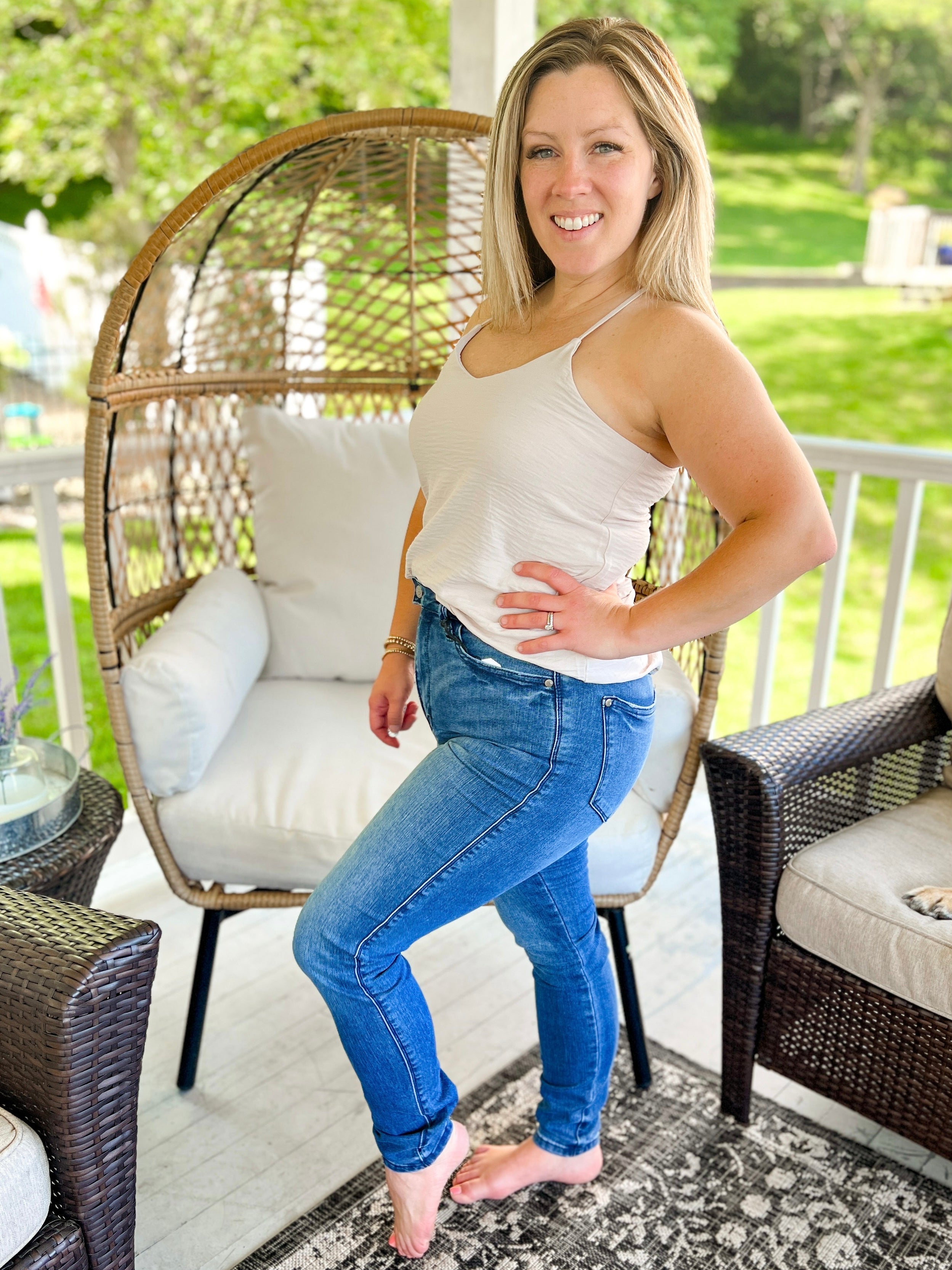 Cool as a Cucumber Tummy Control Judy Blue Jeans