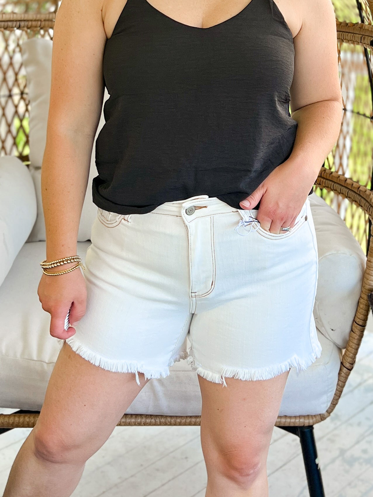 Stevie Ecru Judy Blue Shorts