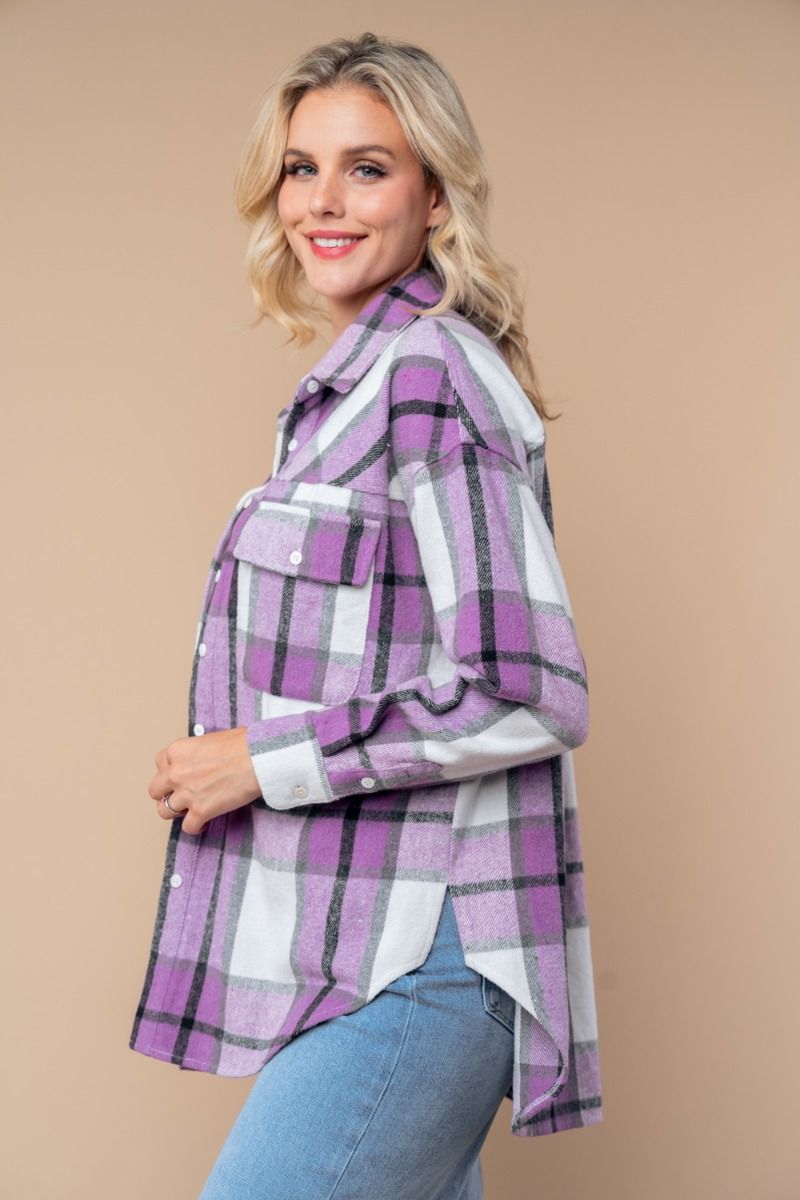 Purple Haze Plaid Shacket