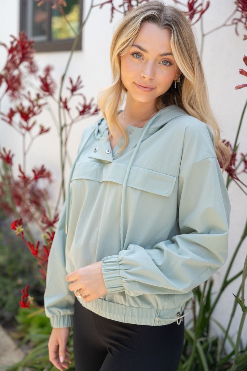 Here Comes the Sun Anorak Jacket in Sage