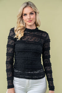All About that Lace Sheer Knit Top