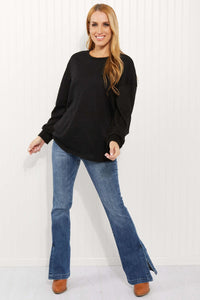 Textured Dropped Shoulder Top