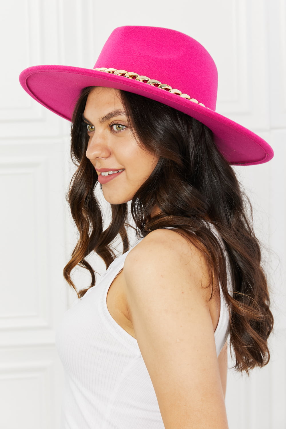 Keep Your Promise Fedora Hat in Pink