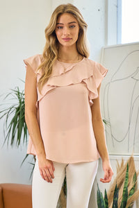 Mauve Ruffle Blouse