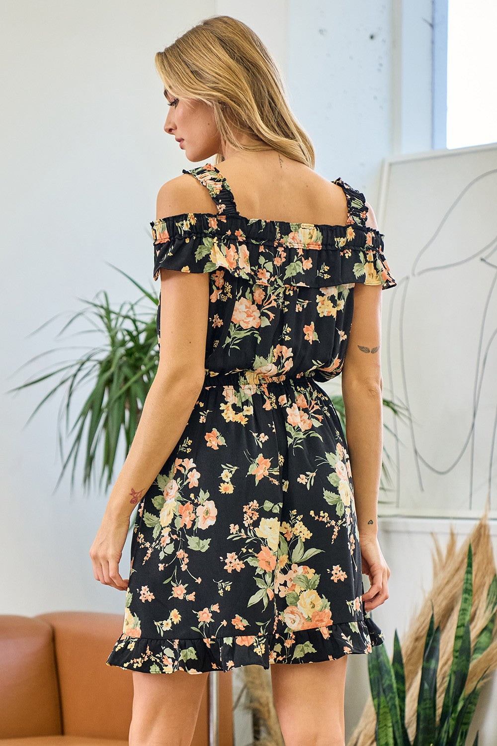 Off The Shoulder Floral Dress