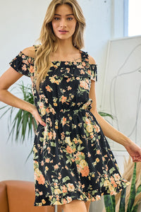 Off The Shoulder Floral Dress