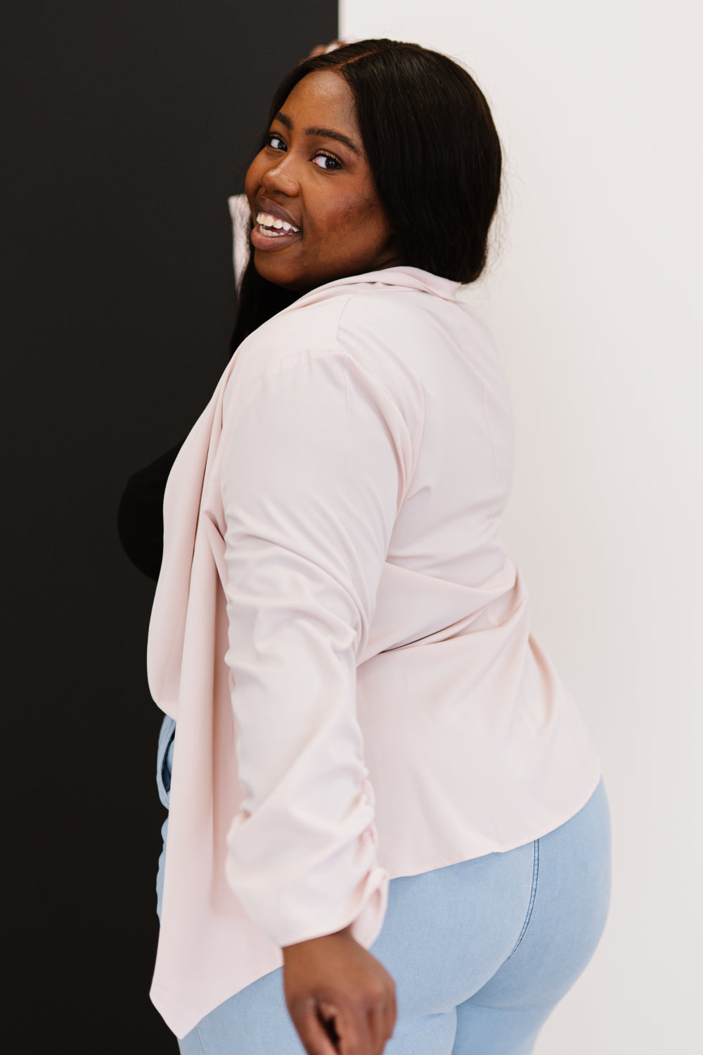 Higher Path Ruched Blazer Jacket