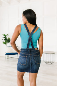 Judy Blue Agnes Denim Overall Dress Marbled Birch Boutique Judy Blue Agnes Denim Overall Dress Marbled Birch Boutique