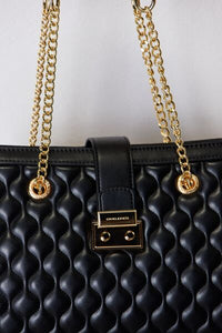 Quilted PU Leather Handbag