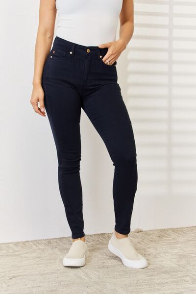 Judy Blue Navy Garment Dyed Tummy Control Skinny Jeans