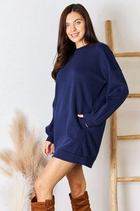Double Pocket Super Soft Pullover in Navy