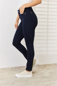 Judy Blue Navy Garment Dyed Tummy Control Skinny Jeans