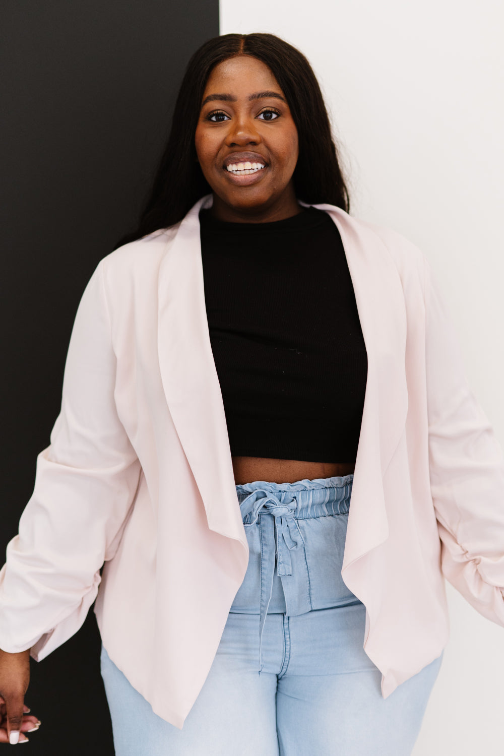 Higher Path Ruched Blazer Jacket