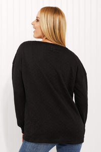 Textured Dropped Shoulder Top